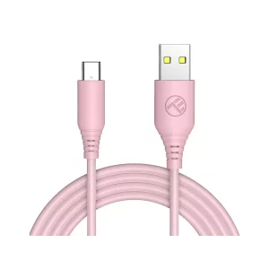 Cablu silicon Tellur USB to Type-C, 3A, 1m, roz