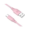 Cablu silicon Tellur USB to Type-C, 3A, 1m, roz