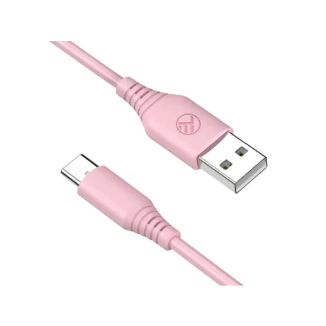 Cablu silicon Tellur USB to Type-C, 3A, 1m, roz