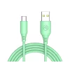 Cablu silicon Tellur USB to Type-C, 3A, 1m, verde