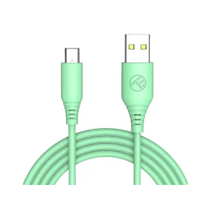 Cablu silicon Tellur USB to Type-C, 3A, 1m, verde