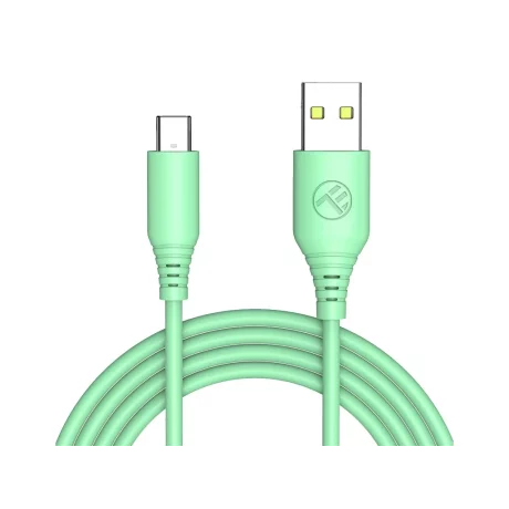 Cablu silicon Tellur USB to Type-C, 3A, 1m, verde