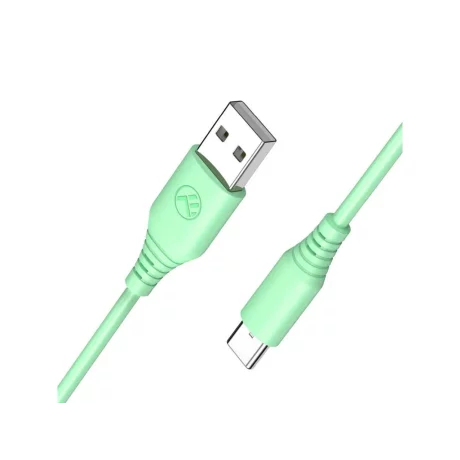 Cablu silicon Tellur USB to Type-C, 3A, 1m, verde