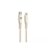 Cablu Tellur Green Type-C to Lightning, 2.4A, PD20W, 1m, nailon, crem