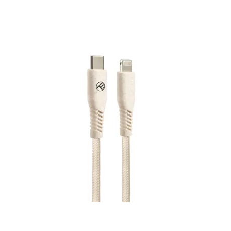 Cablu Tellur Green Type-C to Lightning, 2.4A, PD20W, 1m, nailon, crem
