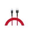 Cablu Tellur Lightning cu LED, 3A, nailon, 1.2m, roșu