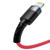 Cablu Tellur Lightning cu LED, 3A, nailon, 1.2m, roșu