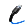 Cablu Tellur Type-C cu LED, 3A, nailon, 1.2m, albastru