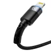 Cablu Tellur USB to Lightning cu LED, 2A, nailon, 2m, nailon, negru