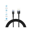 Cablu Tellur USB to Type-C cu LED, 2A, nailon, 2m, nailon, negru
