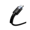 Cablu Tellur USB to Type-C cu LED, 2A, nailon, 2m, nailon, negru