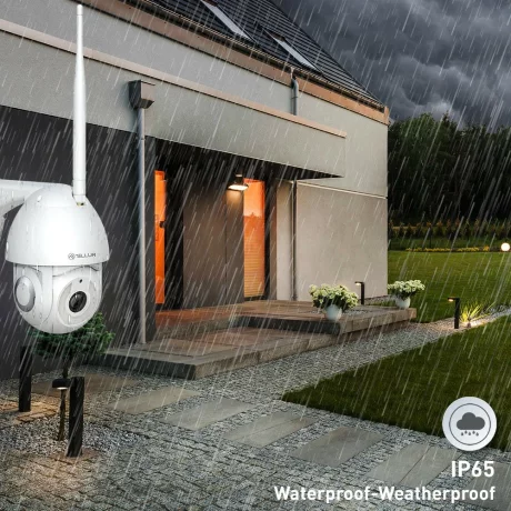 Cameră exterior WiFi Tellur Smart, 3MP, UltraHD, Autotracking, PTZ, Alb