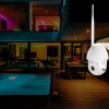 Cameră exterior WiFi Tellur Smart, 3MP, UltraHD, Autotracking, PTZ, Alb