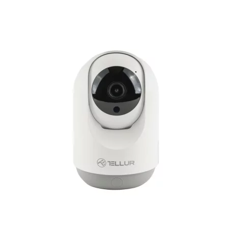 Cameră Interior WiFi Tellur Smart, 3MP, UltraHD, Autotracking, PTZ, Alb