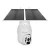 Cameră solară WiFi Tellur Smart, P&amp;T, 3MP, 2K UltraHD, PIR, panou solar 20W, Alb