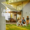 Cameră solară WiFi Tellur Smart, P&amp;T, 3MP, 2K UltraHD, PIR, panou solar 20W, Alb