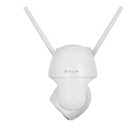 Cameră solară WiFi Tellur Smart, P&amp;T, 3MP, 2K UltraHD, PIR, panou solar 20W, Alb
