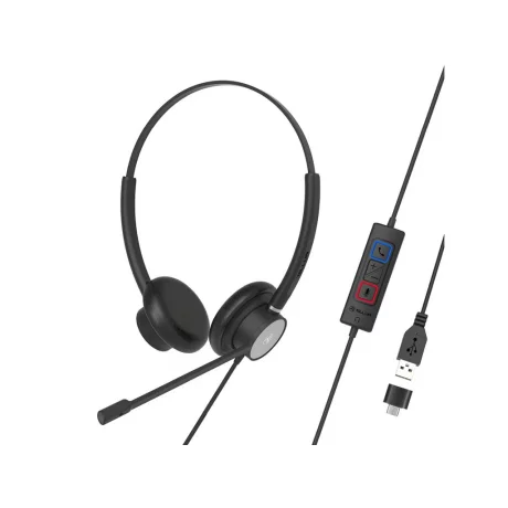 Căști cu fir call center Tellur Voice 320, binaural, USB, negru