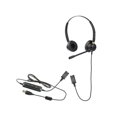 Căști cu fir call center Tellur Voice 520N, binaural, USB, negru