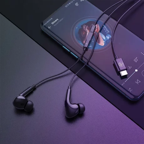 Căști in-ear cu fir Tellur Attune, Type-C, negru