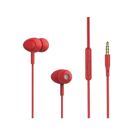 Căști in-ear cu fir Tellur Basic Gamma, microfon, roșu