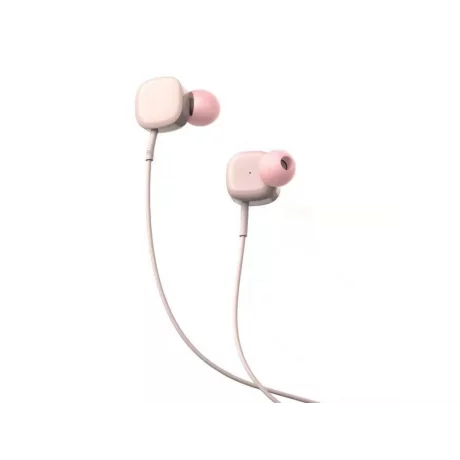 Căști in-ear cu fir Tellur Basic Sigma, microfon, roz