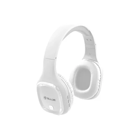Căști Over-ear Bluetooth Tellur Pulse, Microfon, Alb