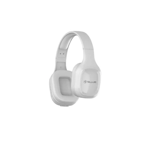 Căști Over-ear Bluetooth Tellur Pulse, Microfon, Alb