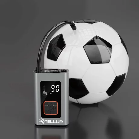 Compresor auto portabil Tellur, 150 PSI, 16L/min, 4000mAh, USB-C, aluminiu