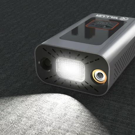 Compresor auto portabil Tellur, 150 PSI, 16L/min, 4000mAh, USB-C, aluminiu