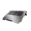 Cooler laptop Tellur Shade, 17&quot;, 3 ventilatoare, RGB LED, USB, USB-C, aluminiu, Gri