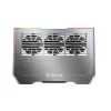 Cooler laptop Tellur Shade, 17&quot;, 3 ventilatoare, RGB LED, USB, USB-C, aluminiu, Gri