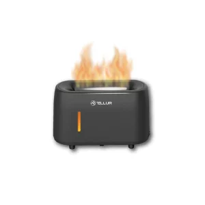 Difuzor aromaterapie Flame Tellur, 240ml, 12 ore, telecomandă, gri