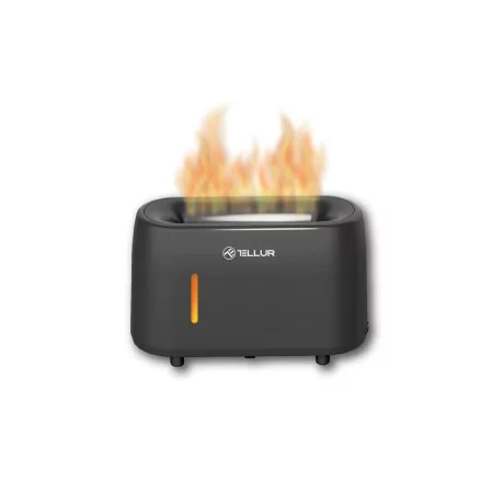 Difuzor aromaterapie Flame Tellur, 240ml, 12 ore, telecomandă, gri