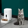 Dispenser hrană animale WiFi Tellur Smart, Cameră UltraHD, 4L, Alb