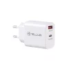 Încărcător priză Tellur PDHC101 cu două porturi, PD 20W + QC3.0 18W, alb