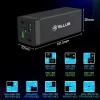 Încărcător priză Tellur PDHC2 65W (2xPD 2xQC3.0), EU,UK,US, negru