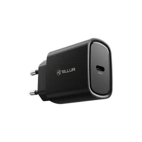 Încărcător priză ultra rapid Tellur 20W PD, USB-C, negru