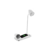 Încărcător wireless birou Tellur, 15W, Boxă Bluetooth 5W, Lampă de birou, Tellur Nostalgia, Alb