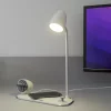 Încărcător wireless birou Tellur, 15W, Boxă Bluetooth 5W, Lampă de birou, Tellur Nostalgia, Alb