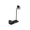 Încărcător wireless birou Tellur, 15W, Boxă Bluetooth 5W, Lampă de birou, Tellur Nostalgia, Negru