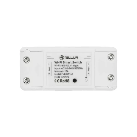 Întrerupător WiFi Tellur, de linie, 2200W, Alb