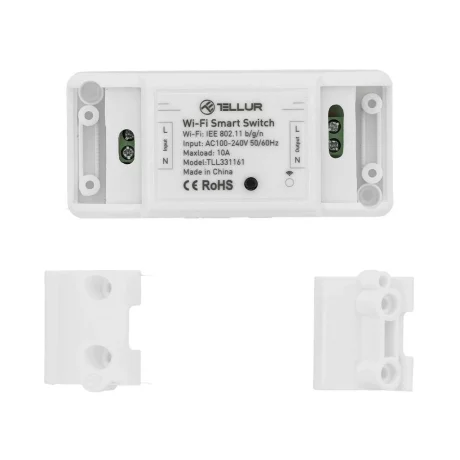 Întrerupător WiFi Tellur, de linie, 2200W, Alb