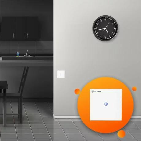 Întrerupător WiFi Tellur Smart, SS1N, 1 port, 1800W, 10A
