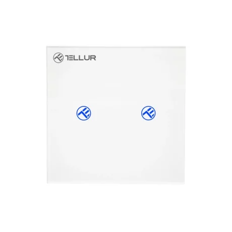 Întrerupător WiFi Tellur Smart, SS2N, 2 porturi, 1800W, 10A