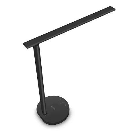 Lampă de birou WiFi Tellur Smart, 12W, lumină albă, caldă, Qi 10W, USB 10W, reglabilă, alb