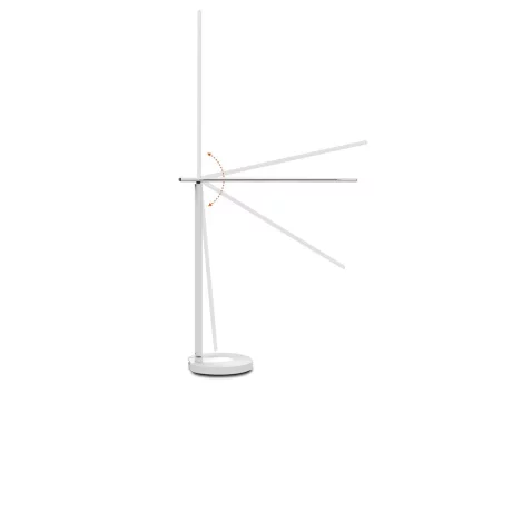 Lampă de birou WiFi Tellur Smart, 12W, lumină albă, caldă, Qi 10W, USB 10W, reglabilă, alb