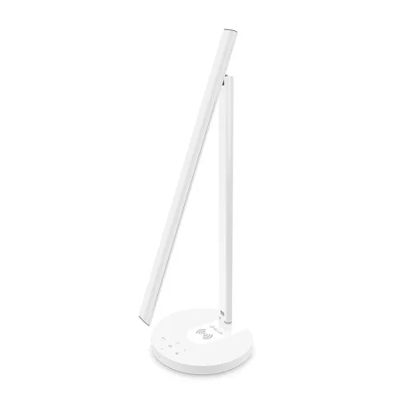 Lampă de birou WiFi Tellur Smart, 12W, lumină albă, caldă, Qi 10W, USB 10W, reglabilă, alb