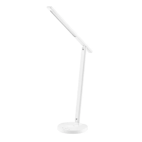 Lampă de birou WiFi Tellur Smart, 12W, lumină albă, caldă, Qi 10W, USB 10W, reglabilă, alb