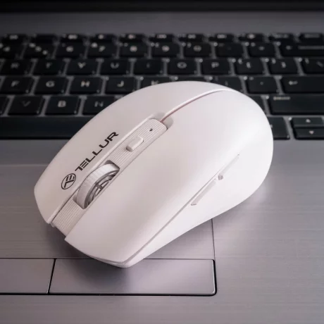 Mouse wireless Tellur, Silent Click, Alb